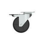 Rodízio para Móveis com Chapa 40kg Aço com Freio 75mm Giratório 1 peça