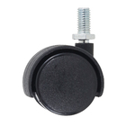 Rodízio para Móveis Rosquear 20kg Plástico sem Freio 35mm Giratório  1 peça