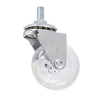 Rodizio para Móveis 35kg Silicone sem Freio 50mm Incolor