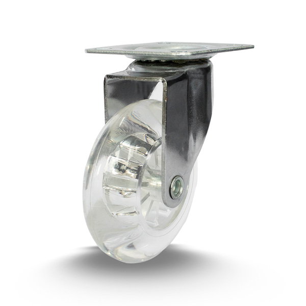 Rodízio para Móveis Silicone sem Freio Cristal 75mm até 50kg Colson