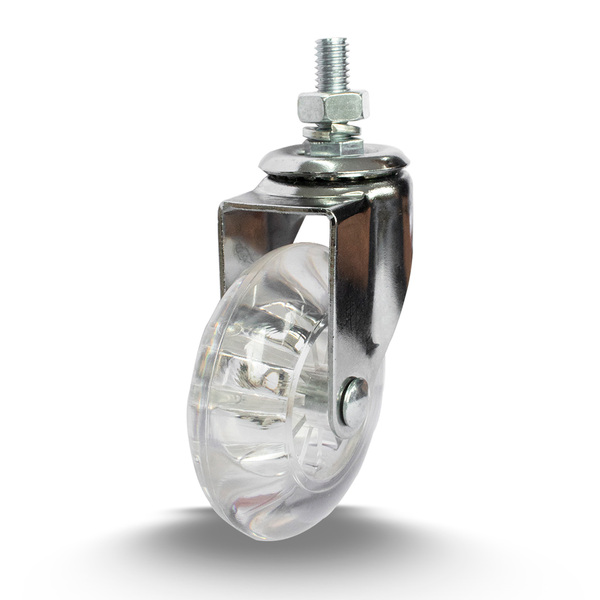 Rodízio para Móveis Silicone sem Freio Cristal 75mm até 50kg Colson