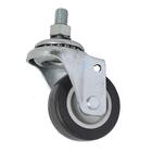 Rodizio Pvc Parafuso Giratório Preto Schioppa Sem Freio 2 Pol