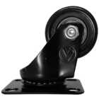 Rodízio Pvc Preto 1.5/8" 41mm - Giratório - A09410-g - Ajax