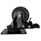 Rodízio Pvc Preto 2" 50mm Giratório Freio - A09420-gf - Ajax