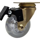 Rodizio Rodinha Dourado Moveis Girat Silicone 50mm Com Trava