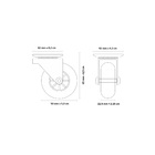 Rodizio Rodinha Dourado Móveis Silicone Girat 50 Mm S/ Trava