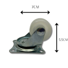 Rodízio Rodinha Giratório Placa Base Aço Fixo Roda Nylon Diâm
