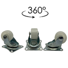 Rodízio Rodinha Giratório Placa Base Aço Fixo Roda Nylon Diâm