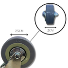 Rodízio Rodinha Giratório Placa Base Aço Roda Pp Cinza Diâmet