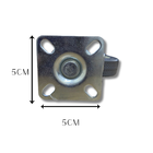 Rodízio Rodinha Giratório Placa Base Aço Roda Pp Cinza Diâmet