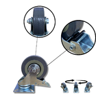 Rodízio Rodinha Giratório Placa Base Aço Roda Pp Cinza Diâmet