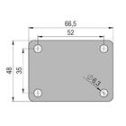 Rodízio Série 1.5/8" 41mm Freezer Placa  Zamac 150kg - Colson