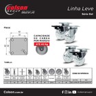 Rodízio Silicone Pvc Gel Cristal Placa 2" 50mm 40kg - Colson