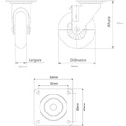 Rodizio Soprano Pratice Transp S/freio 050mm 06080.3050.10