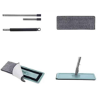 Rodo Flat Mop Balde Lava Seca Profissional 2 Refis Aço Inox T