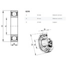 Rolamento De Esferas 6210-zz-c3