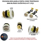 Roldana Box Janela Porta Vidro Temperado 6mm Blindex Excêntri