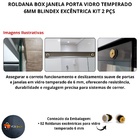 Roldana Box Janela Porta Vidro Temperado 6mm Blindex Excêntri