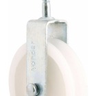 Roldana Branca Plástica Com Parafuso 4cm