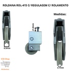 Roldana C/regulagem C/rolamento Porta Portao Aluminio Rol-415
