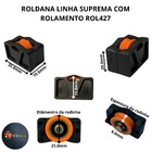 Roldana Com Rolamento Rol427 Janela Linha Suprema Correr Kit4