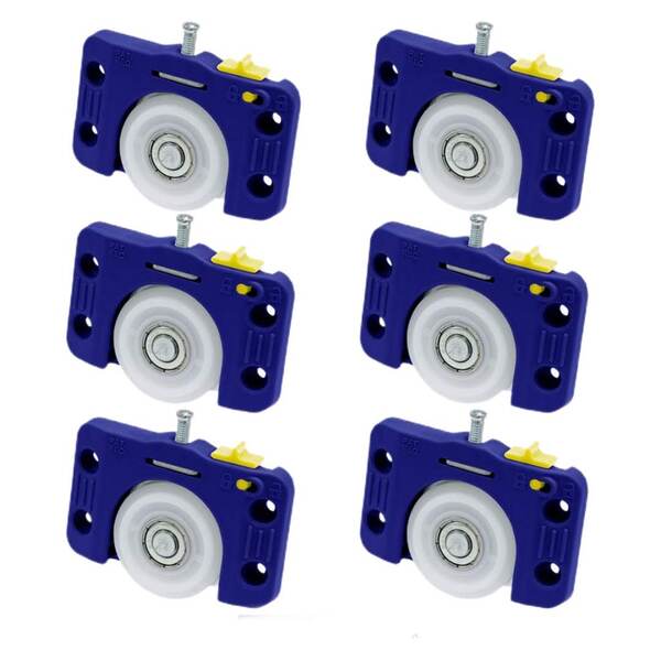 Roldana De Correr Porta Armario Grande - 60 Kg Kit 6 Und