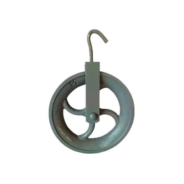 Roldana De Ferro Com Gancho- 200 Kg 20cm