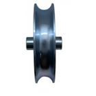 Roldana Em Aço 3" Canal (u) Com Eixo E Rolamento Porta Portao