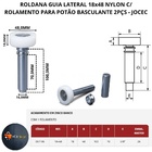 Roldana Guia Lateral 18x48 Nylon C/rolamento Portao Basculant