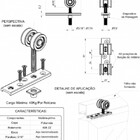 Roldana Guia Trilho Aluminio Stanley 2 Rolamentos Porta Conca