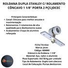 Roldana Guia Trilho Stanley 2 Rodas C/rolamento Concavo 1/18"