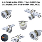 Roldana Guia Trilho Stanley 2 Rodas C/rolamento Rebaixo Aba 1