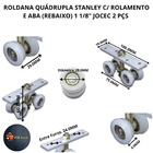 Roldana Guia Trilho Stanley 4 Rodas C/rolamento Rebaixo Aba 1