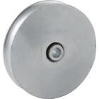 Roldana P/ Portão 4"tipo U Aço Zincado C.c R.bucha Vonder