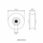 Roldana Para Portão 70 Mm Tubo - Fp