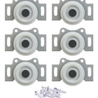 Roldana Porta Correr 6 Peças Reforçada Metálica Guarda Roupa