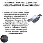 Roldana Portao 1 1/2 Pol Nylon Canal "u" C/rolamento Cavalete