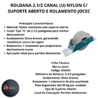 Roldana Portao 2 1/2 Pol Nylon Canal "u" C/rolamento Cavalete