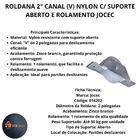 Roldana Portao 2 Pol Nylon Canal "v" C/ Rolamento Cavalete Al