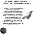Roldana Portao 3 Pol Nylon Canal "u" C/rolamento Cavalete Zin