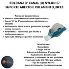Roldana Portao 3 Pol Nylon Canal "u" C/rolamento Cavalete Zin