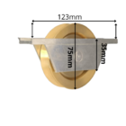 Roldana Portao 75mm Latao Em "v" 90 Graus Cavalete Aluminio Al