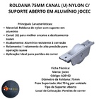 Roldana Portao 75mm Nylon Canal Em "u" Cavalete Aluminio Jocec