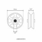 Roldana Portão 90 Mm Cantoneira - Fp
