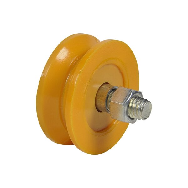 Roldana Portão Nylon Laranja 2.1/2' Cantoneira Com Parafuso -