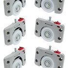 Roldana Rodinha 40mm Kit 6 Und Porta Armario Madeira Pesada