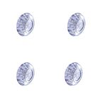 Roldana Sq40 Cristal C/pista Cristal Pvc - Kit 4 Pçs