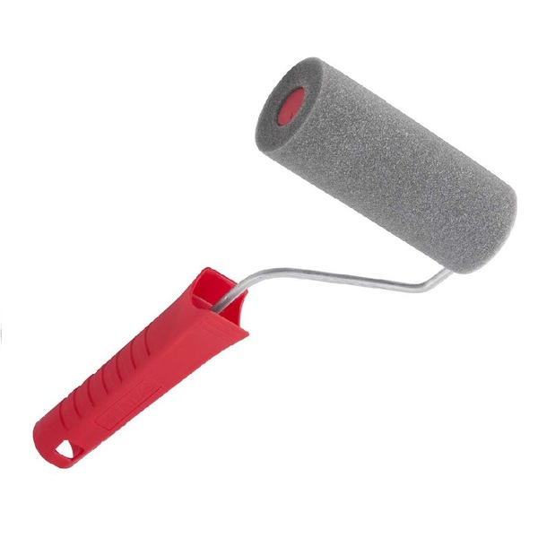 Rolinho De Espuma 9cm Cabo Vermelho P/ Pintura De Madeira