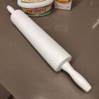 Rolo De Abrir Massa 39cm Maciço Plástico Para Cozinha Macarrã