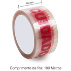 Rolo De Fita Adesiva Cuidado Frágil 100 Metros X 4,8cm